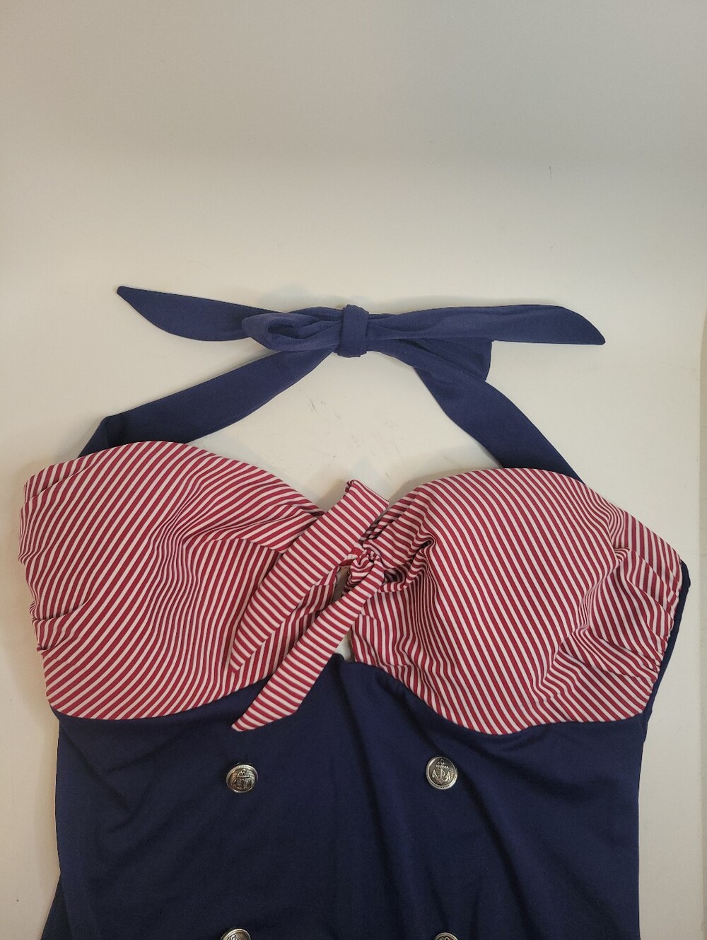 1950s Retro Vintage Push Up Monokini One Piece Swimsuit - Picture 9 of 16